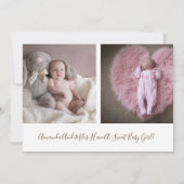 Baby Foto Collage Birth Announouncement Script Aankondiging (Achterkant)