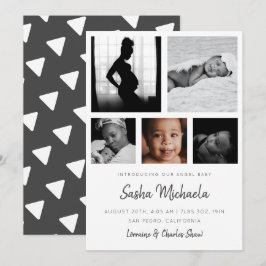 Baby Foto Collage Birth kondiging Kaart