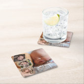 Baby Foto Collage Birth kondiging Kartonnen Onderzetters (Insitu)