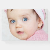 Baby Foto Collage Elegant Gold White Gastenboek (Achterkant)