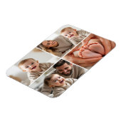 Baby Foto Collage Instagram Vierkant Magneet (Linkerzijde)