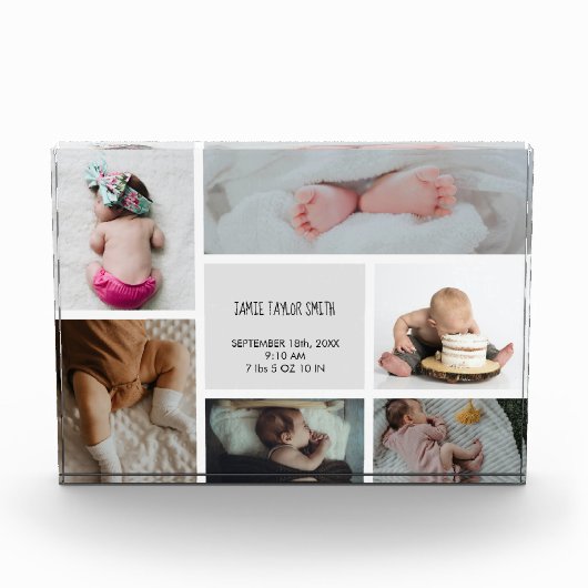 Baby Foto Collage Keepomwille Naam Geboortedatum (Voorkant)