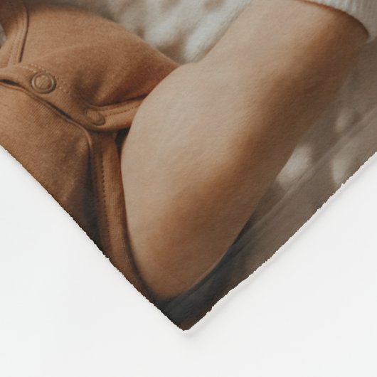 Baby Foto Collage Keepomwille Naam Geboortedatum Fleece Deken (Hoek)