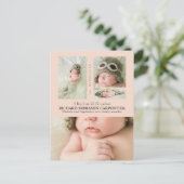 Baby Foto Collage Modern Birth Announounding Aankondigingskaart (Staand voorkant)
