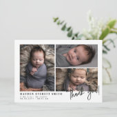 Baby Foto Collage New Baby Dank u Aankondiging (Staand voorkant)