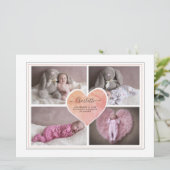 Baby Foto Collage Script Typografie Birth (Staand voorkant)