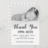 Baby Foto Dank je geboorteaankondiging Aankondiging (Voorkant / Achterkant)