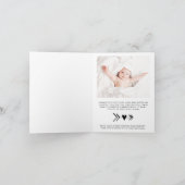 Baby Foto Dank je geboorteaankondiging Aankondiging (Binnen)