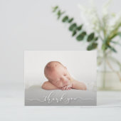 Baby Foto Dank je geboorteaankondiging Briefkaart (Staand voorkant)