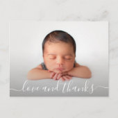 Baby Foto Dank je geboorteaankondiging Briefkaart (Voorkant)