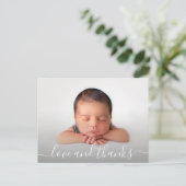 Baby Foto Dank je geboorteaankondiging Briefkaart (Staand voorkant)