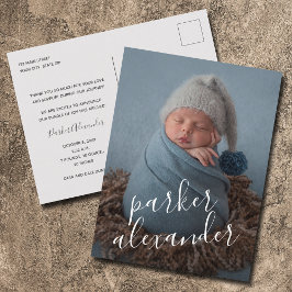 Baby Foto Dank je geboorteaankondiging Briefkaart