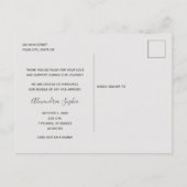 Baby Foto Dank u scriptaankondiging Briefkaart (Achterkant)