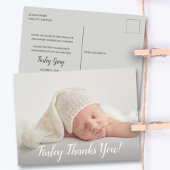 Baby Foto Dank u scriptaankondiging Briefkaart