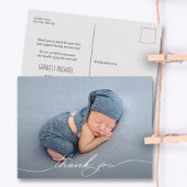 Baby Foto Dank u scriptaankondiging Briefkaart