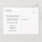 Baby Foto Dank u scriptaankondiging Briefkaart (Achterkant)