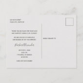 Baby Foto Dank u scriptaankondiging Briefkaart (Achterkant)