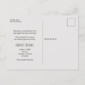 Baby Foto Dank u scriptaankondiging Briefkaart (Achterkant)