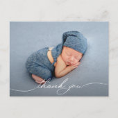 Baby Foto Dank u scriptaankondiging Briefkaart (Voorkant)