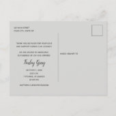 Baby Foto Dank u scriptaankondiging Briefkaart (Achterkant)