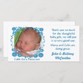 Baby foto dankkaartjes bedankkaart (Voorkant / Achterkant)