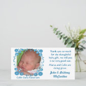 Baby foto dankkaartjes bedankkaart (Staand voorkant)