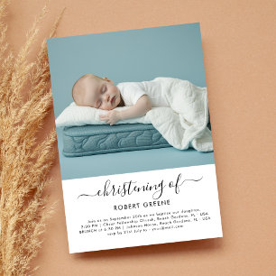 Baby foto doop baby jongen of meisje doop kaart