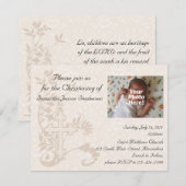 Baby Foto doopuitnodiging Kaart (Voorkant / Achterkant)