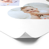 Baby Foto Eerste Jaar Mijlpaal teken Poster (Hoek)