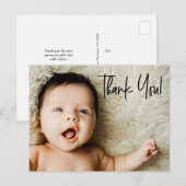  Baby Foto en Bericht Dank u Briefkaart (Voorkant / Achterkant)