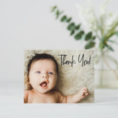  Baby Foto en Bericht Dank u Briefkaart (Staand voorkant)