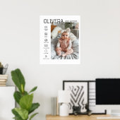 Baby Foto en statistieken Poster (Thuiskantoor)