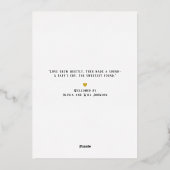 Baby Foto Folie Geboorteaankondiging Kaart (Achterkant)