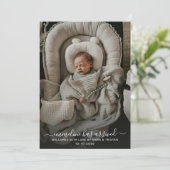 Baby Foto Geboorte Aankondiging (Staand voorkant)