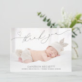 Baby Foto Geboorte Aankondiging Dank u kaart (Staand voorkant)