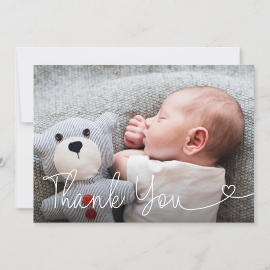 Baby Foto geboorte Aankondiging script modern (Voorkant)