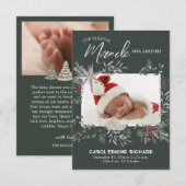 Baby Foto Geboorte Aankondiging Vakantie Baby show (Voorkant / Achterkant)