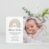 Baby Foto geboorteaankondiging (Staand voorkant)