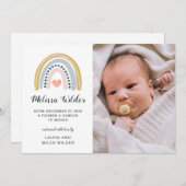 Baby Foto geboorteaankondiging (Voorkant / Achterkant)