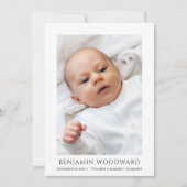 Baby Foto geboorteaankondiging (Voorkant)