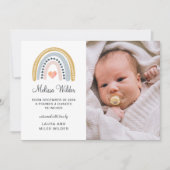 Baby Foto geboorteaankondiging (Voorkant)