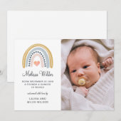 Baby Foto geboorteaankondiging (Voorkant / Achterkant)