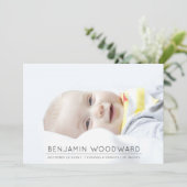 Baby Foto geboorteaankondiging (Staand voorkant)