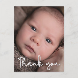 Baby Foto geboorteaankondiging portret Dankuwel Briefkaart
