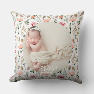 Baby Foto Geboorteaankondiging Souvenir bloem Kussen