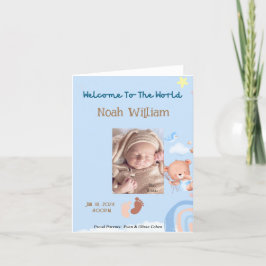 BABY FOTO GEBOORTEAANKONDIGING - TEDDY BEAR AANKONDIGING