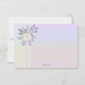 Baby foto geboortedatum foto retro Pastel Script A Bedankkaart (Achterkant)