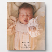 Baby Foto Geboortegegevens Fotoplaat (Voorkant)