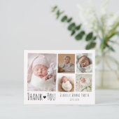 Baby Foto Geboortekaartje Fotocollage Briefkaart (Staand voorkant)