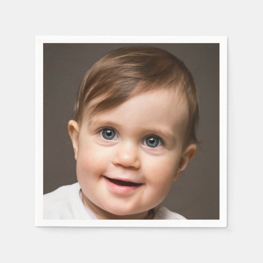 Baby foto gezicht | Leuk feest Servet (Voorkant)